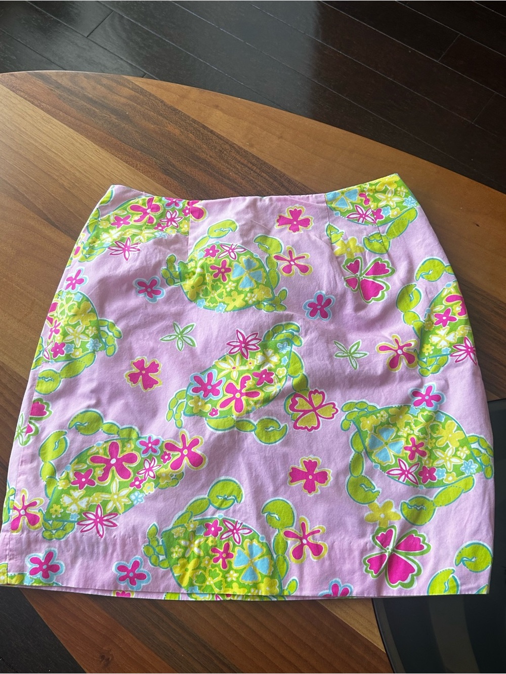 Lilly Pulitzer Pink Floral Crab Print Mini Skirt